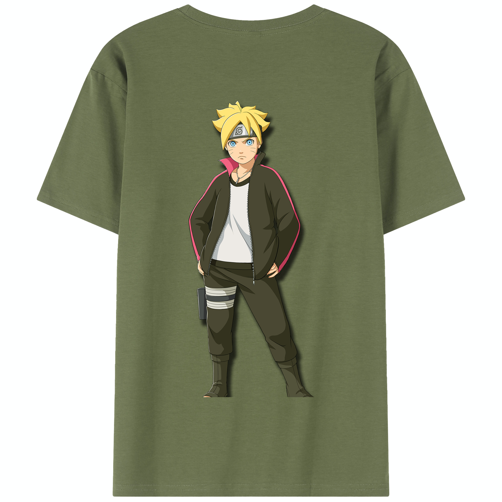（画像用） NARUTO -ナルト- うずまき ボルト Uzumaki Boruto 綿100％半袖Tシャツ（背面プリント）
